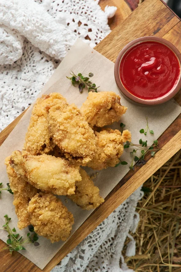 Куриные крылышки хрустящие, жаренные во фритюре, к пиву